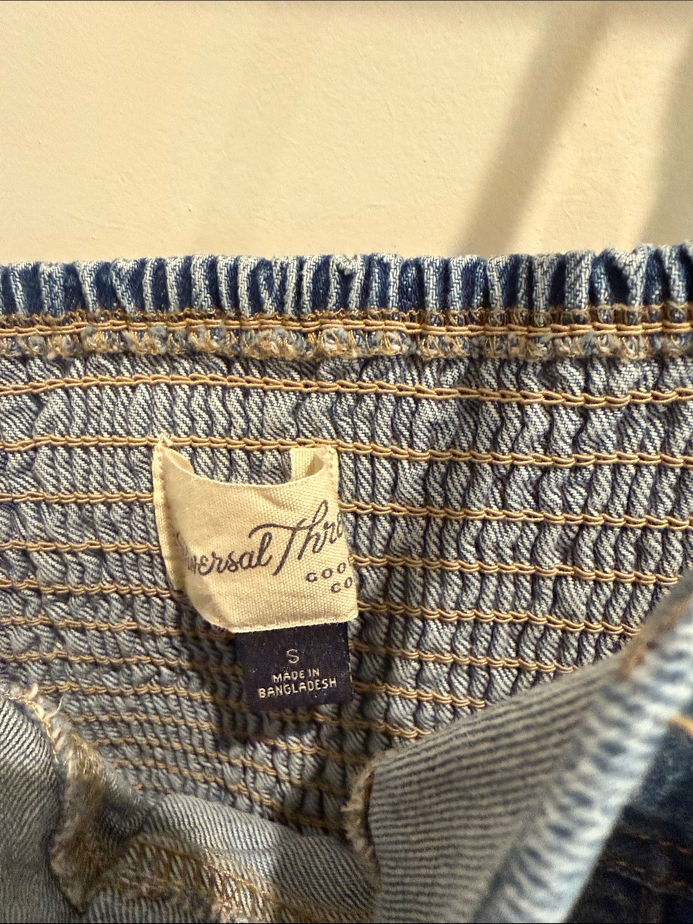 Universal Thread Blue Denim Button-Front Midi Dress with Spaghetti Straps - Picture 3 of 3